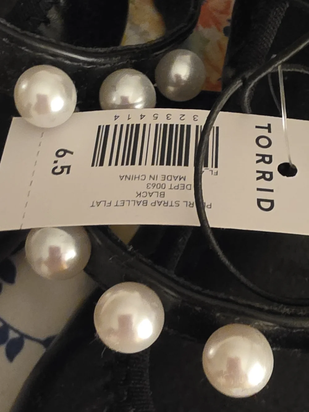 torrid Black Pearl-Trim Mary Jane Flats